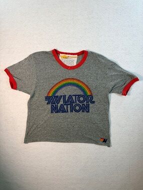 Aviator Nation Ringer Tee Women’s Sz M